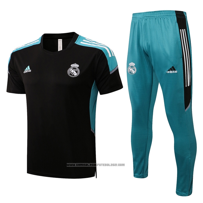 Fato de Treino Real Madrid Manga Curta 2022-2023 Preto